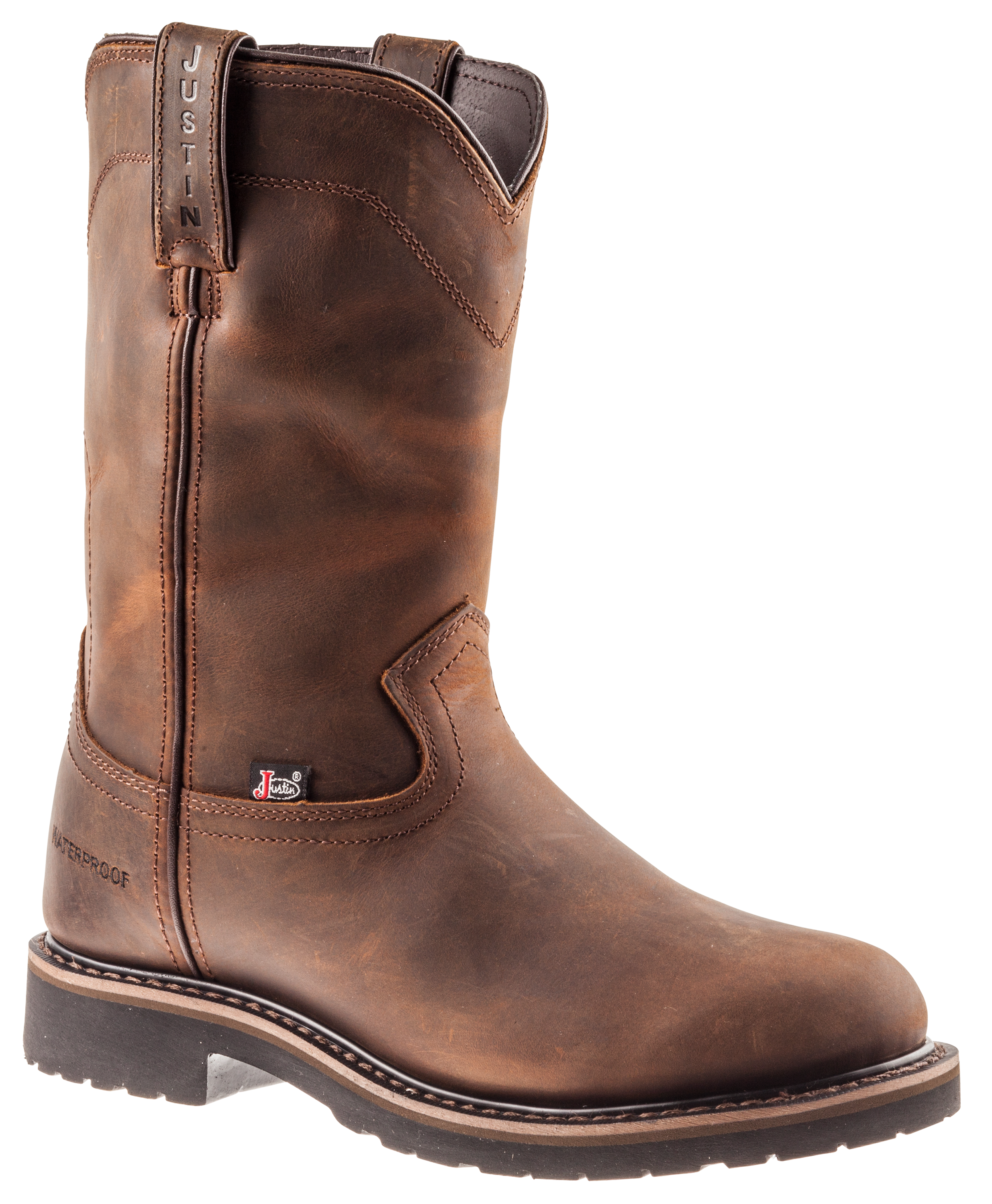 Justin Drywall Waterproof Pull On Work Boots for Men Bass Pro Shops